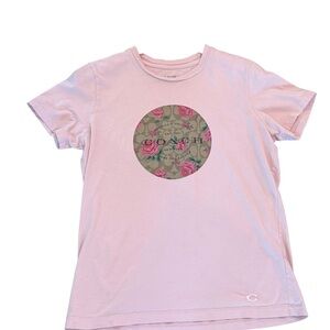 Coach Pink Women’s Cotton Crew Neck Short T-Shirt S
